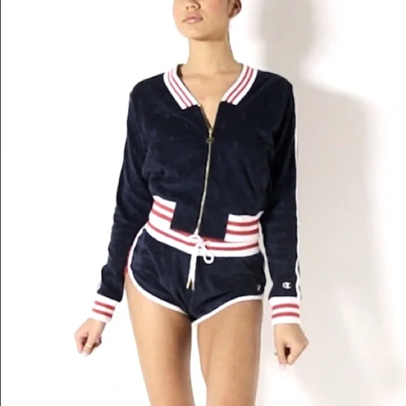 Champion Terry Cloth Warm Up Zip Up Jacket - Picture 3 of 9